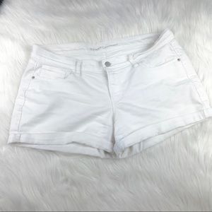 12 white denim shorts old navy boyfriend stretchy